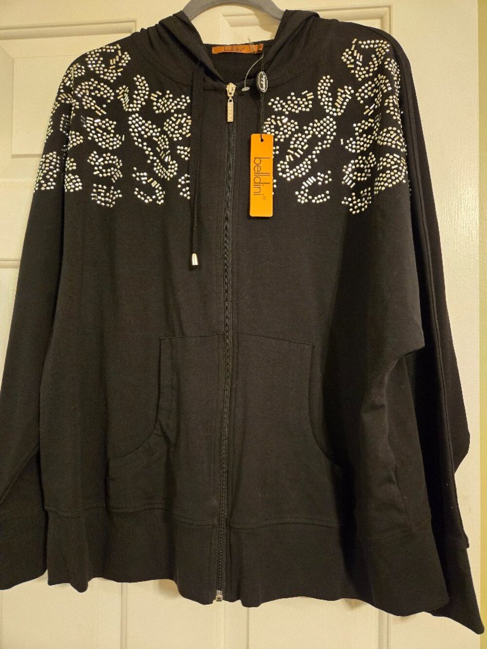 Belldini embellised zip up hooded jacket 3X